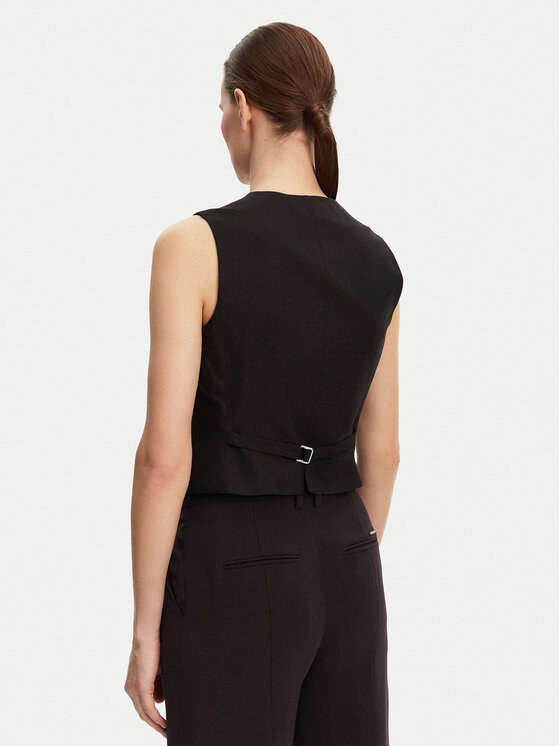 Weekend Max Mara Weekend Max Mara Kamizelka garniturowa Pace 2515151012 Czarny Slim Fit