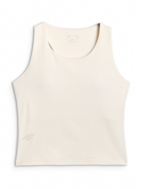 4F 4F Tank top MULTI ACTIVE Kremowy Slim Fit