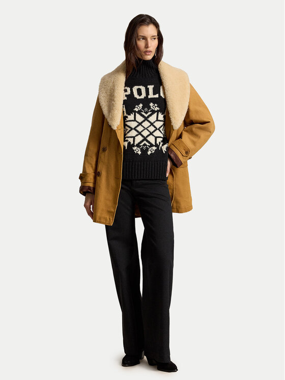 Polo Ralph Lauren Polo Ralph Lauren Bluză cu gât 211B23923001 Negru Relaxed Fit