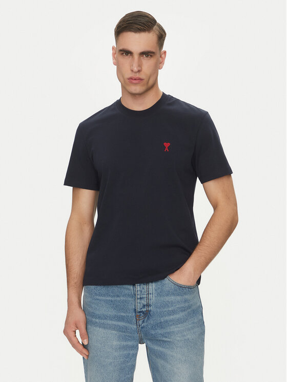 AMI Paris AMI Paris T-Shirt BFUTS035.724 Tmavomodrá Regular Fit