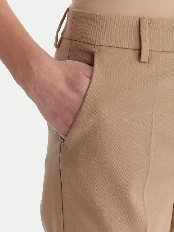 Weekend Max Mara Weekend Max Mara Medžiaginės kelnės Vite 2615131031 Smėlio Slim Fit