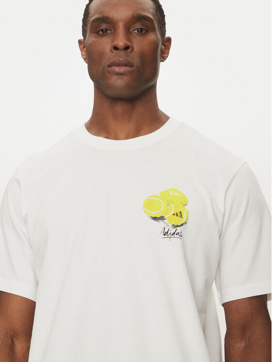 adidas adidas T-shirt Lounge Still Life Lemons Graphic JJ3959 Bijela Regular Fit