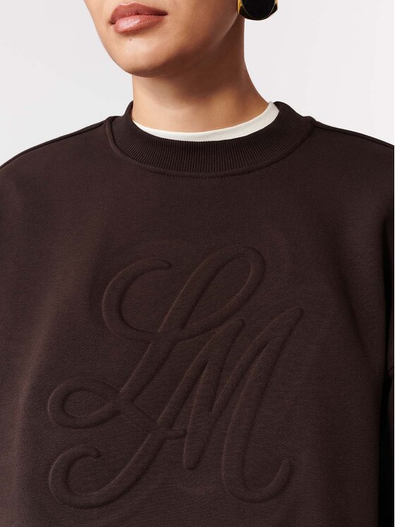 La Mania La Mania Felpa CREMA Marrone Basic Fit