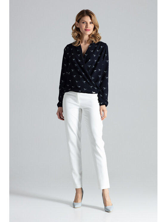 FIGL FIGL Blúzka M371 Tmavomodrá Regular Fit