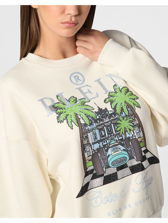 PHILIPP PLEIN PHILIPP PLEIN Bluza 24893 Biały Regular Fit