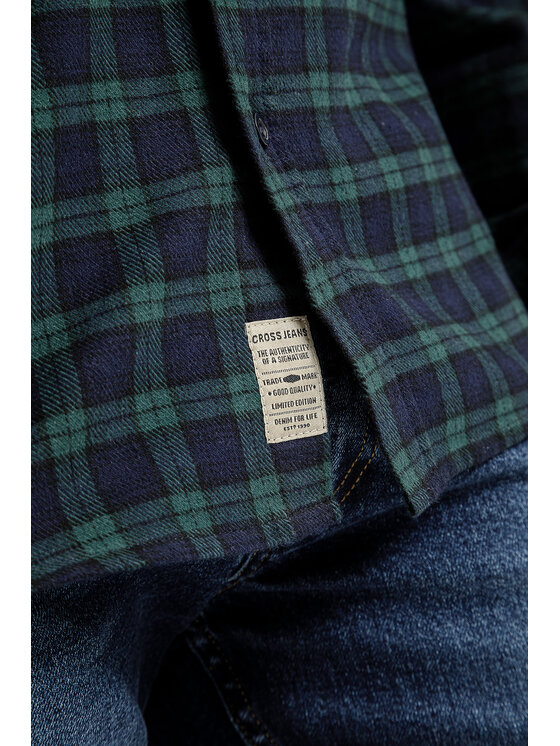 Cross Jeans Cross Jeans Koszula 35617-001 Granatowy Regular Fit