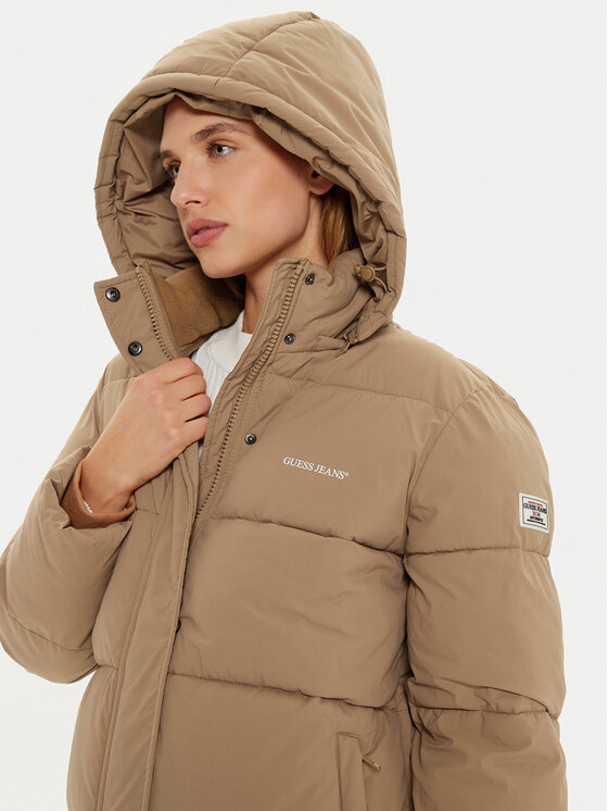 Guess Jeans Guess Jeans Winterjacke W4BL24 WGII2 Beige Regular Fit