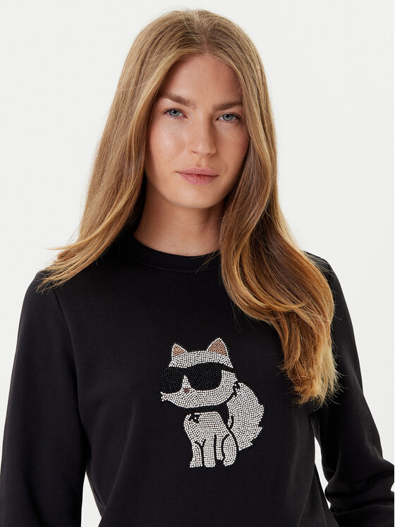 KARL LAGERFELD KARL LAGERFELD Bluza A3W20066 Czarny Regular Fit
