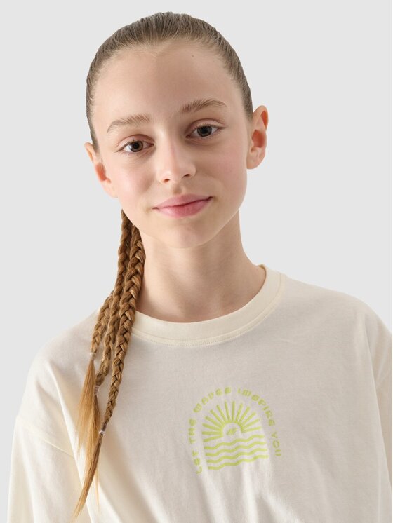 4F 4F T-shirt 4FJWSS25TTSHF1872-11S Bianco Regular Fit