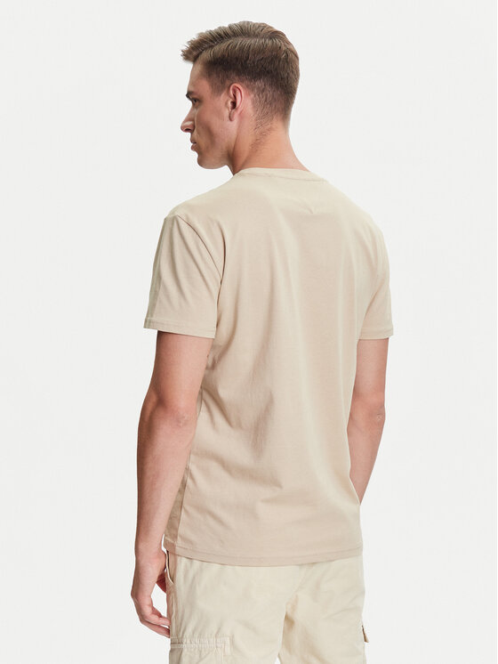 Tommy Jeans Tommy Jeans Тишърт Dna Flag DM0DM21941 Бежов Regular Fit