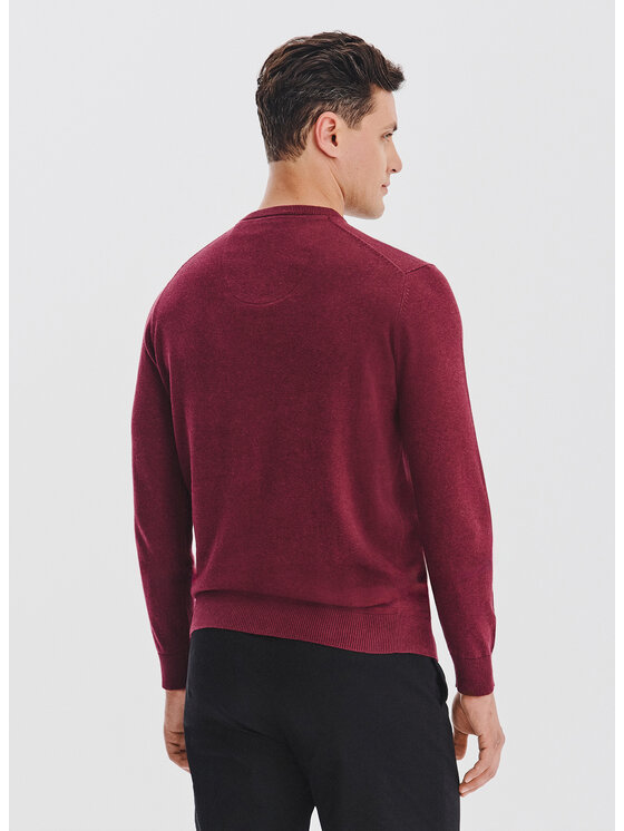 Pako Lorente Pako Lorente Sweter P25WB-2X-027 Bordowy Classic Fit