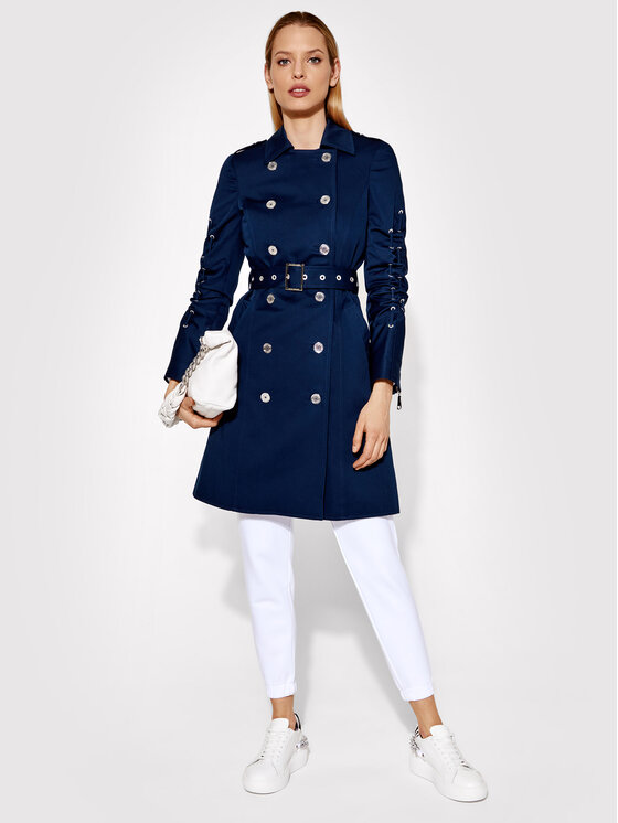 Trench Teuta 2 Blu scuro Slim Fit