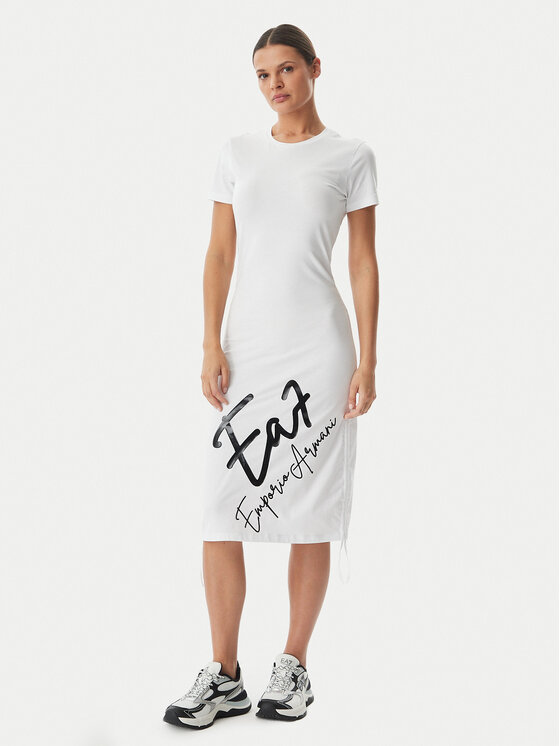 EA7 Emporio Armani EA7 Emporio Armani Kleid für den Alltag 7W001062 AF10373 U0002 Weiß Regular Fit