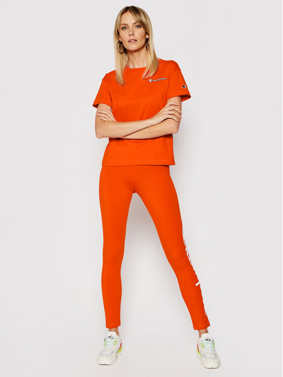 T-shirt Small Vintage Script Logo 113090 Arancione...