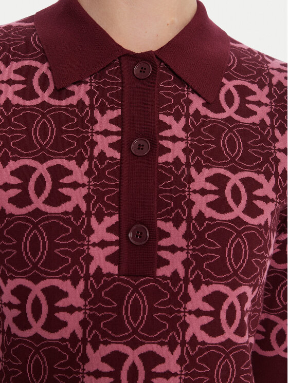 PINKO PINKO Úpletové šaty Nothing 106039 A2YD Bordová Regular Fit