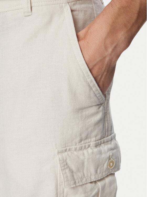 Calvin Klein Jeans Calvin Klein Jeans Kratke hlače iz tkanine LV04RF610G Svetlo bež Regular Fit