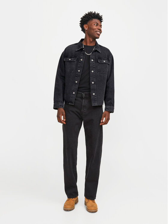 Jack & Jones Jack & Jones Τζιν μπουφάν Chase 12250089 Μαύρο Loose Fit