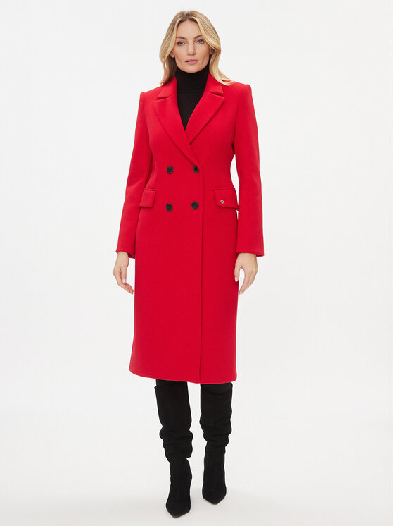 Please Prehodni plašč K493OANNIK Rdeča Regular Fit