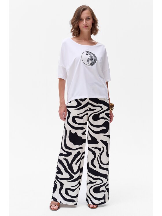 blue shadow blue shadow Bluzka Irix Écru Regular Fit