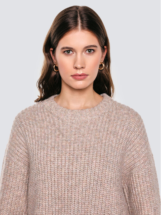 BIG STAR BIG STAR Sweter AMAYA Beżowy Comfort Fit