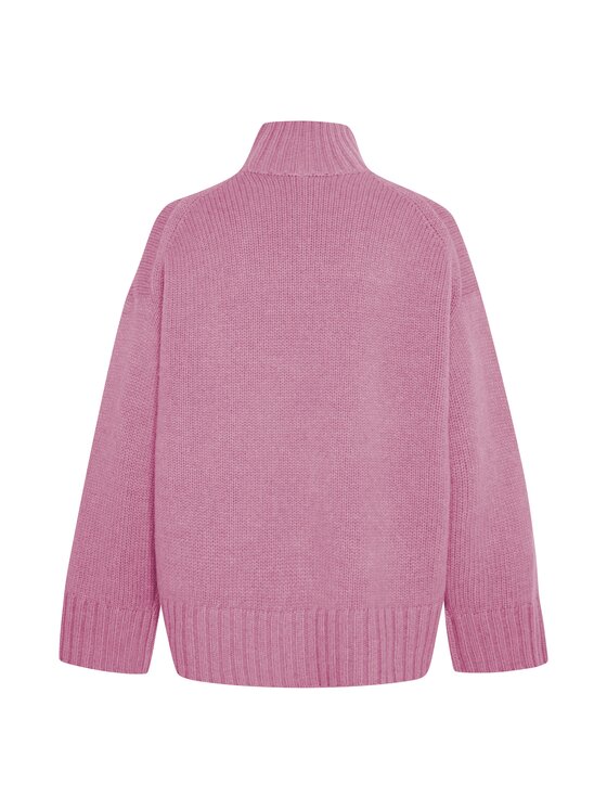 Style Republic Style Republic Golf Sweter o kroju oversize typu boxy, z mieszanki kaszmiru i wełny Różowy Boxy Fit