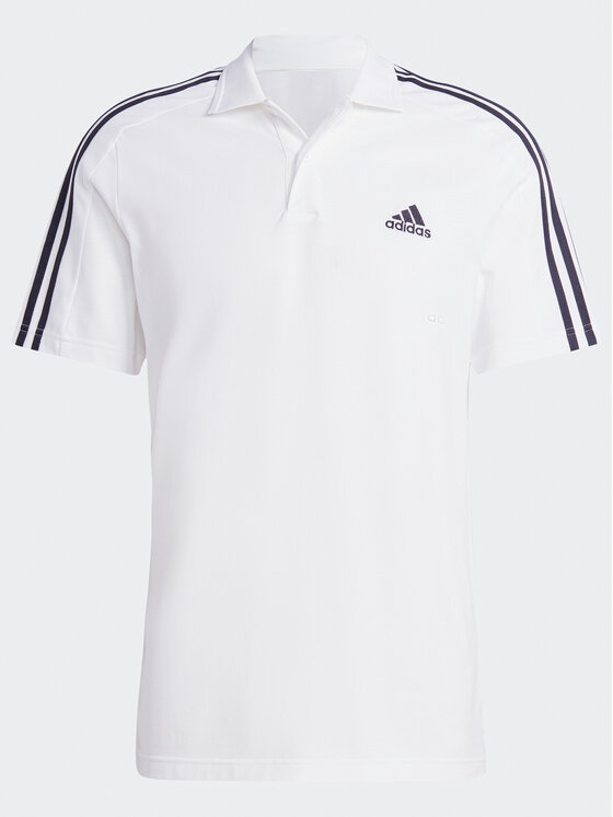 adidas adidas Polokošile Essentials Piqué Embroidered Small Logo 3-Stripes Polo Shirt IC9312 Bílá Regular Fit