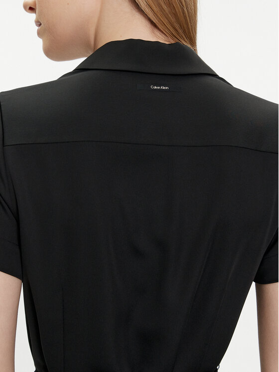 Calvin Klein Calvin Klein Φόρεμα πουκάμισο K20K206657 Μαύρο Regular Fit