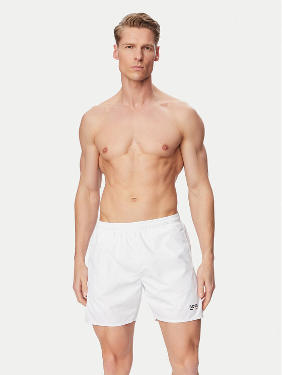 BOSS BOSS Ujumisšortsid Swordfish 50554613 Valge Regular Fit