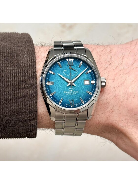 Orient Star Orient Star Zegarek RE-AU0114E00B Srebrny