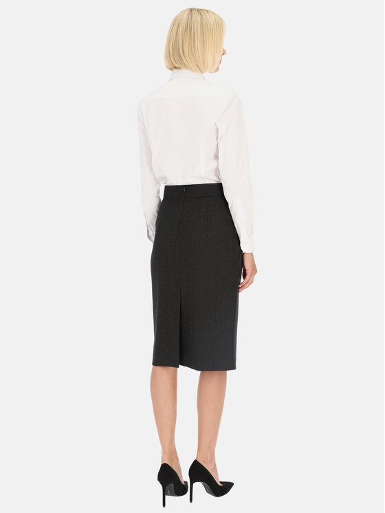 Potis & Verso Potis & Verso Spódnica ołówkowa Kera Czarny Slim Fit