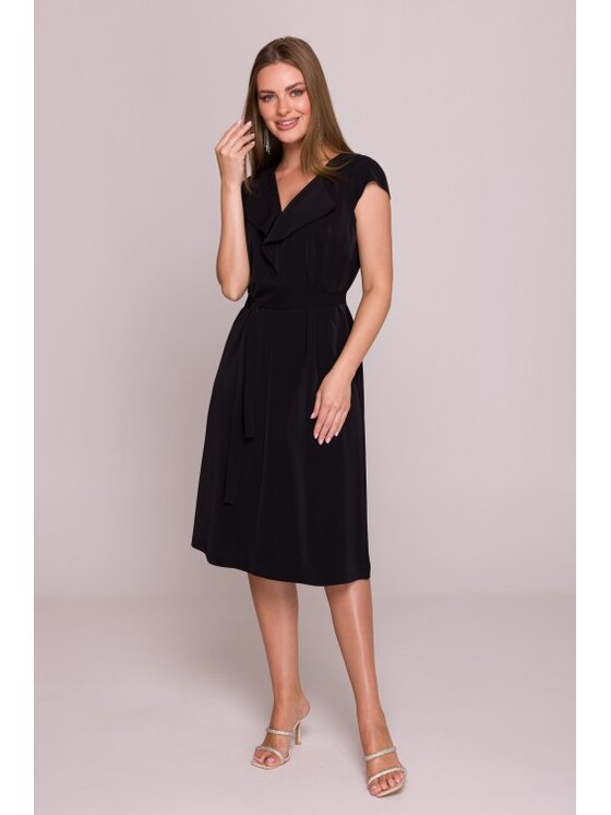 Stylove Stylove Sukienka codzienna S411 Czarny A-Line Fit