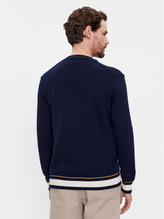 United Colors Of Benetton United Colors Of Benetton Pulover 1594K106P Mornarsko modra Regular Fit