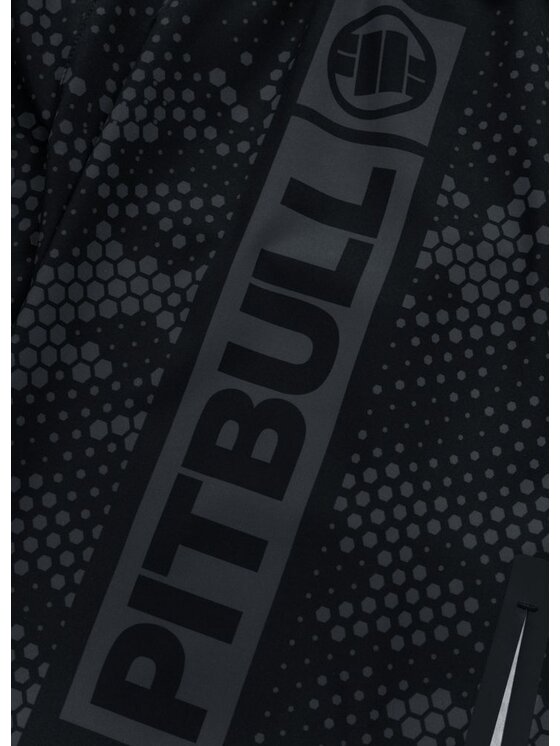 PITBULL PITBULL Szorty sportowe HEX CAMO HILLTOP Czarny Regular Fit