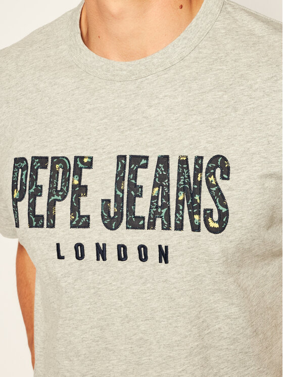 Pepe Jeans Pepe Jeans T-shirt Salvador PM507273 Siva Relaxed Fit