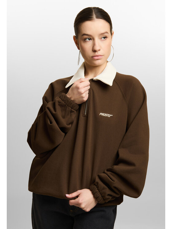 PROSTO. PROSTO. Bluza Coach Brązowy Regular Fit