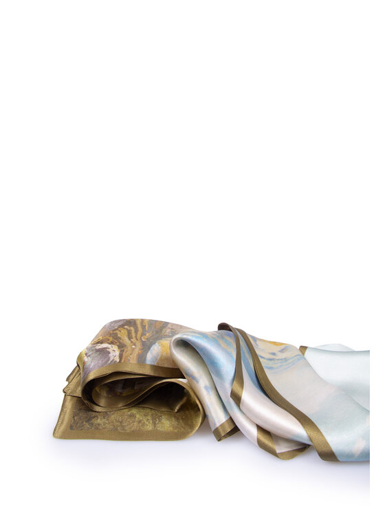 ALLORA BE UNIQUE ALLORA BE UNIQUE Scialle 100% silk Verde