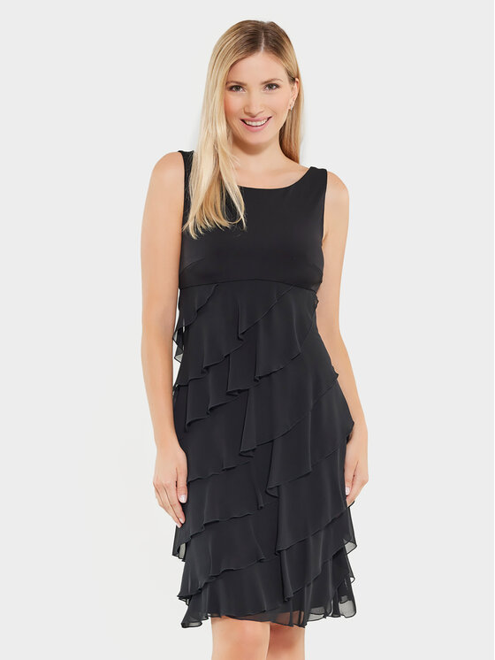 Swing Swing Koktejlové šaty 77757710 Černá Slim Fit