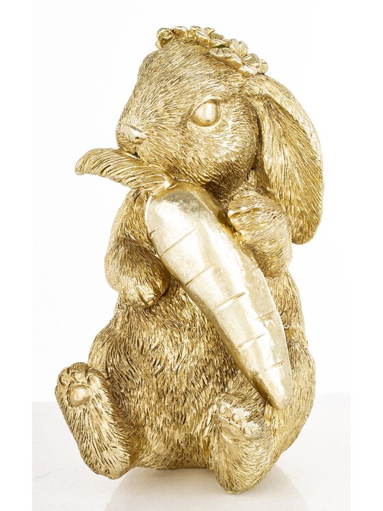 MIAhome MIAhome Figurka króliczka z marchewką KAROTO-3 Złoty