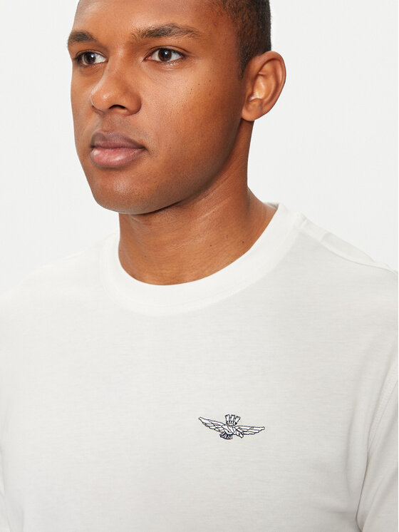 Aeronautica Militare Aeronautica Militare Marškinėliai 242TS2065J592 Balta Regular Fit