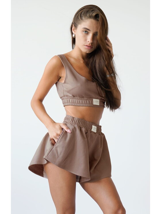 MissDenim MissDenim Top Flippy Top Brązowy Basic Fit