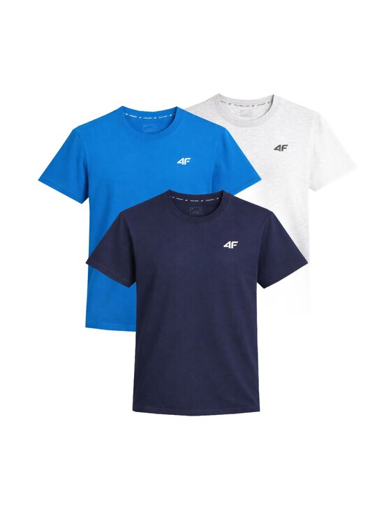 4F 4F T-Shirt Z-TTSHM3341-3-L Biały Regular Fit