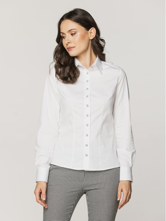 Willsoor Willsoor Koszula 61420 Biały Slim Fit