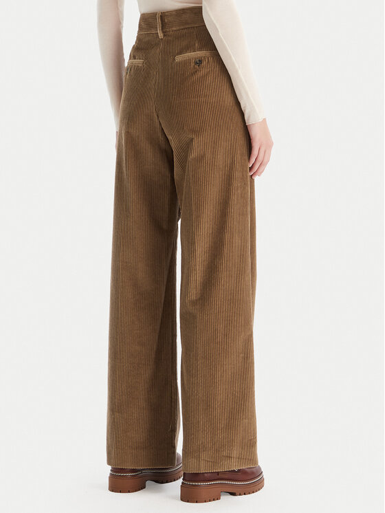 Weekend Max Mara Weekend Max Mara Штани з тканини Tania 2525136092 Коричневий Wide Leg
