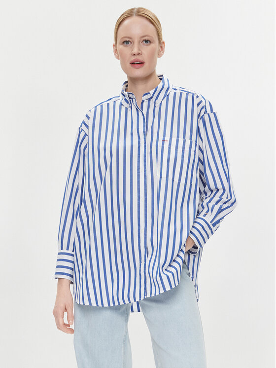 Tommy Hilfiger Tommy Hilfiger Marškiniai Icon WW0WW38952 Mėlyna Relaxed Fit