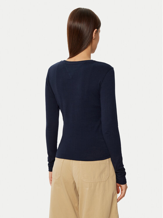 Tommy Jeans Tommy Jeans Bluza DW0DW19434 Mornarsko modra Slim Fit
