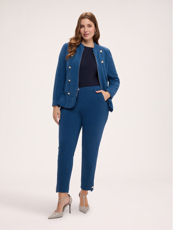 Fiorella Rubino Fiorella Rubino Spodnie materiałowe P089L002525N024 Turkusowy Regular Fit