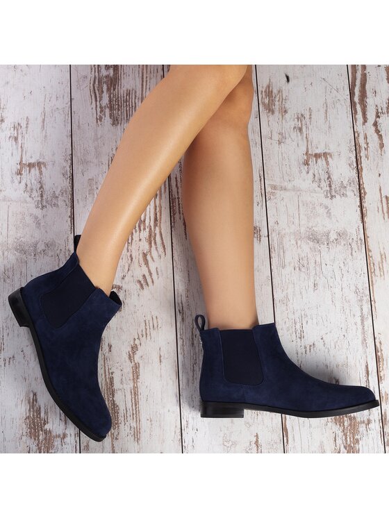 bottines chelsea bleu marine