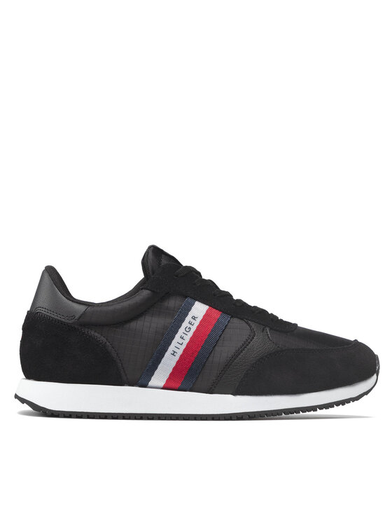 Tommy Hilfiger Tommy Hilfiger Snīkeri Runner Lo Mix Ripstop FM0FM03737 Melns