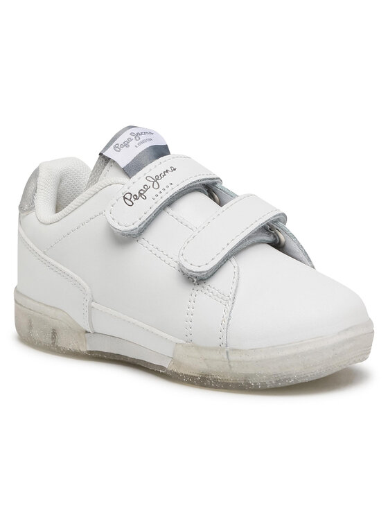 Pepe Jeans Pepe Jeans Sneakersy Lambert Girl Glitter PGS30500 Biały