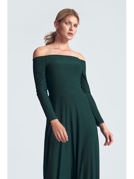 FIGL FIGL Sukienka M707 Zielony Regular Fit